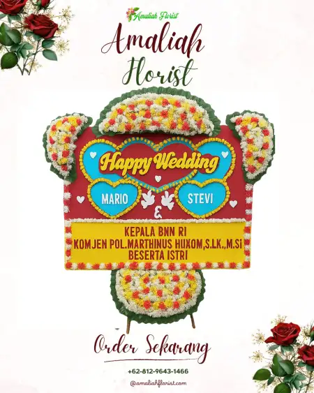 Papan Bunga Pernikahan Kepulauan Manipa